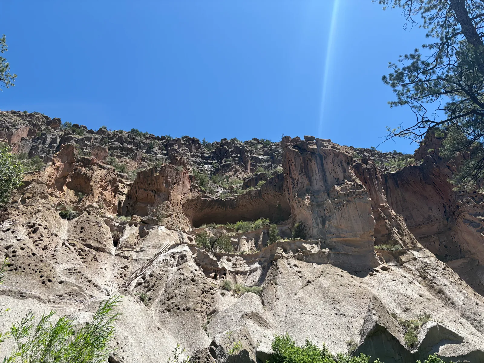 Photograph of Bandelier Alcove House at Bandelier National Monument, New Mexico.