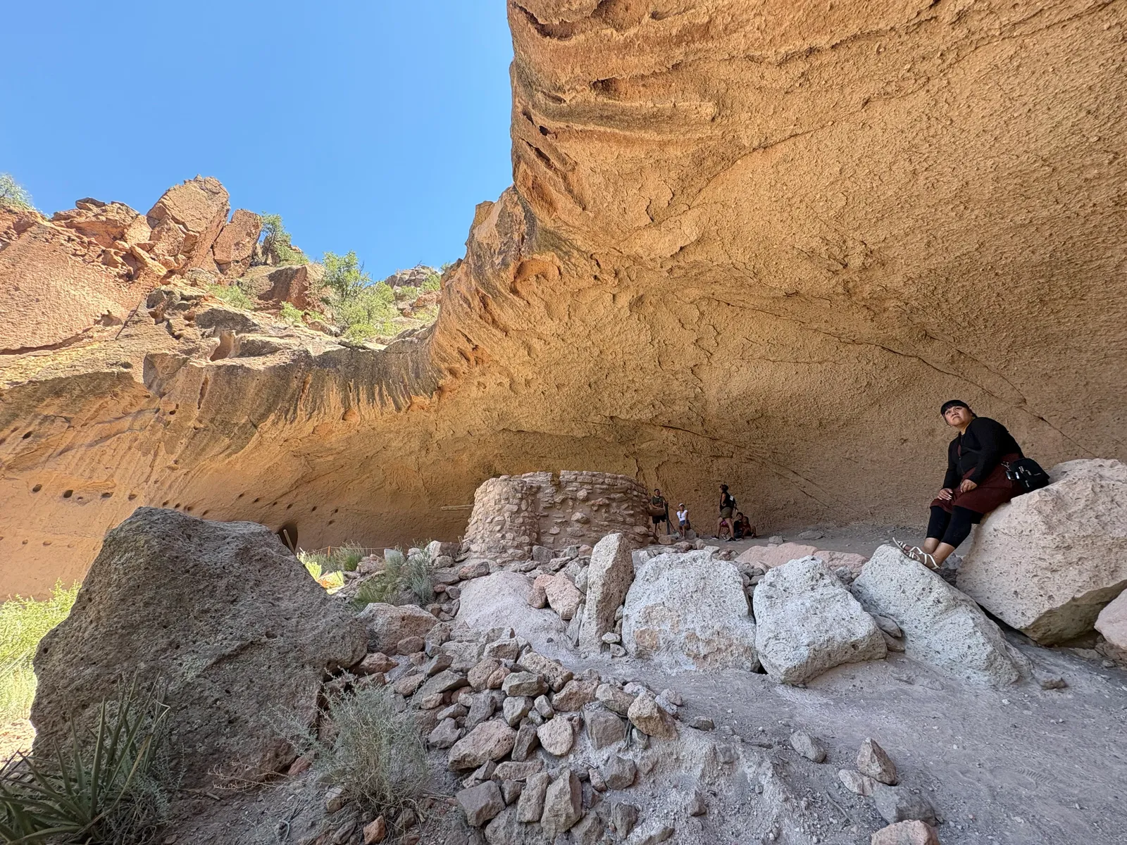 Photograph of Bandelier Alcove House3 at Bandelier National Monument, New Mexico.
