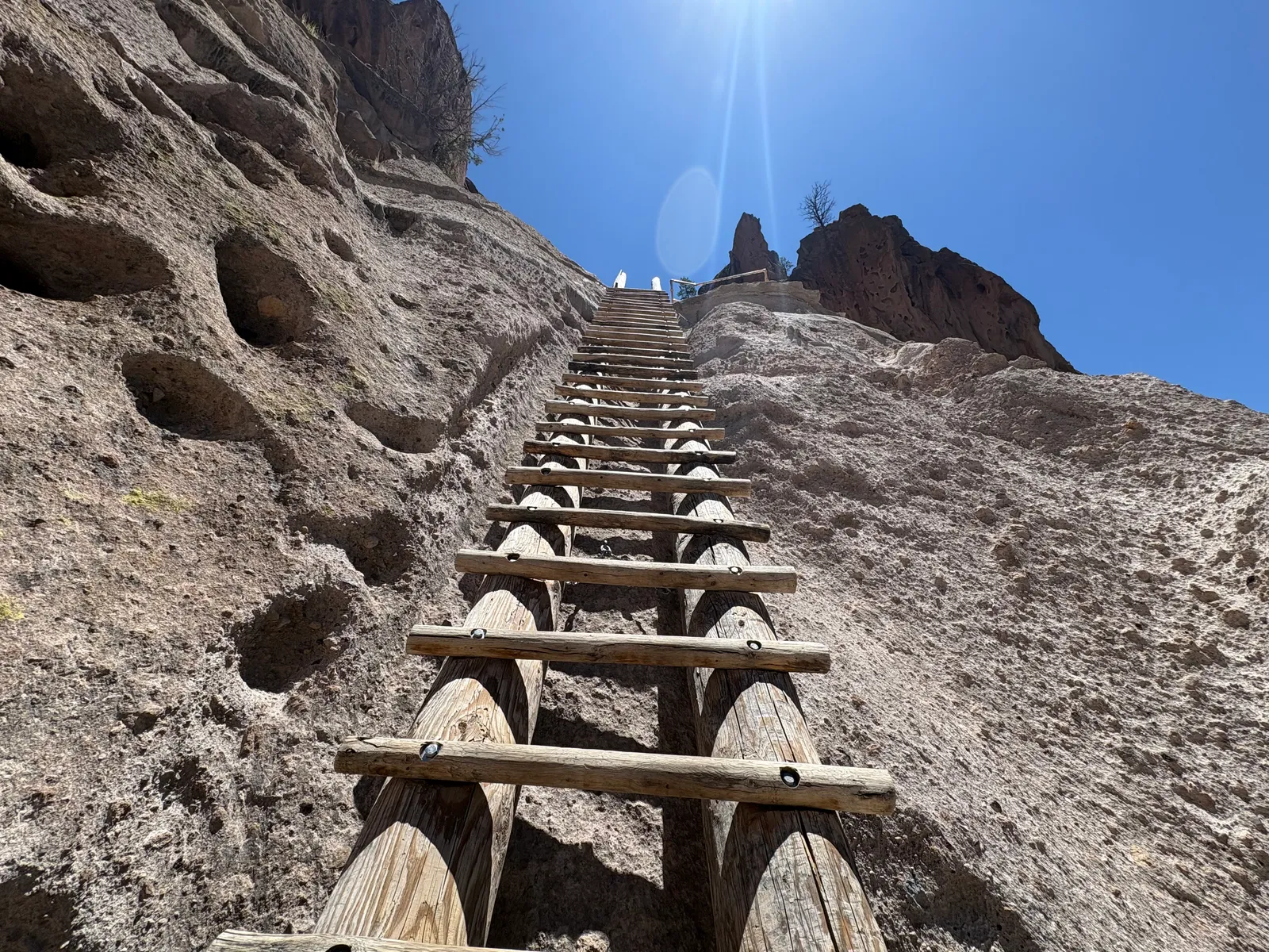 Photograph of Bandelier Alcove Ladder2 at Bandelier National Monument, New Mexico.