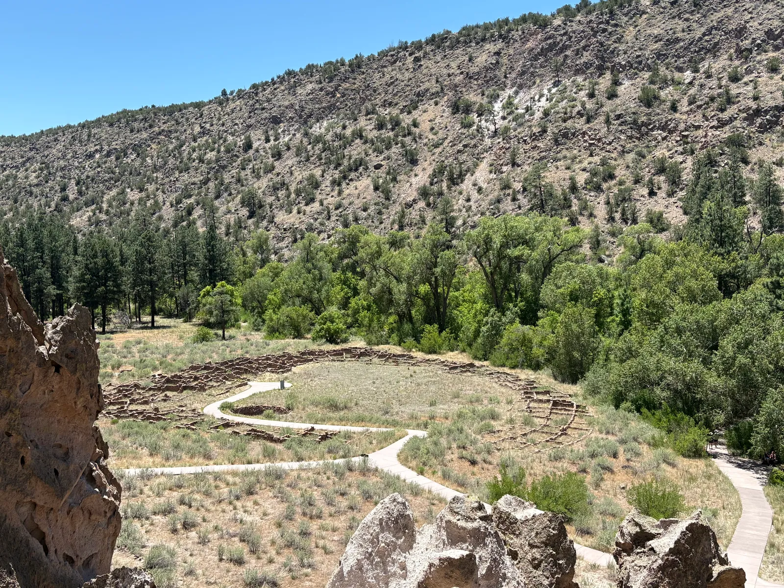Photograph of Bandelier Pueblo4 at Bandelier National Monument, New Mexico.