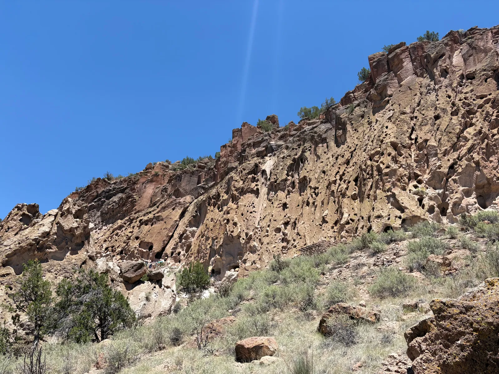 Trail scenery in Bandelier National Monument