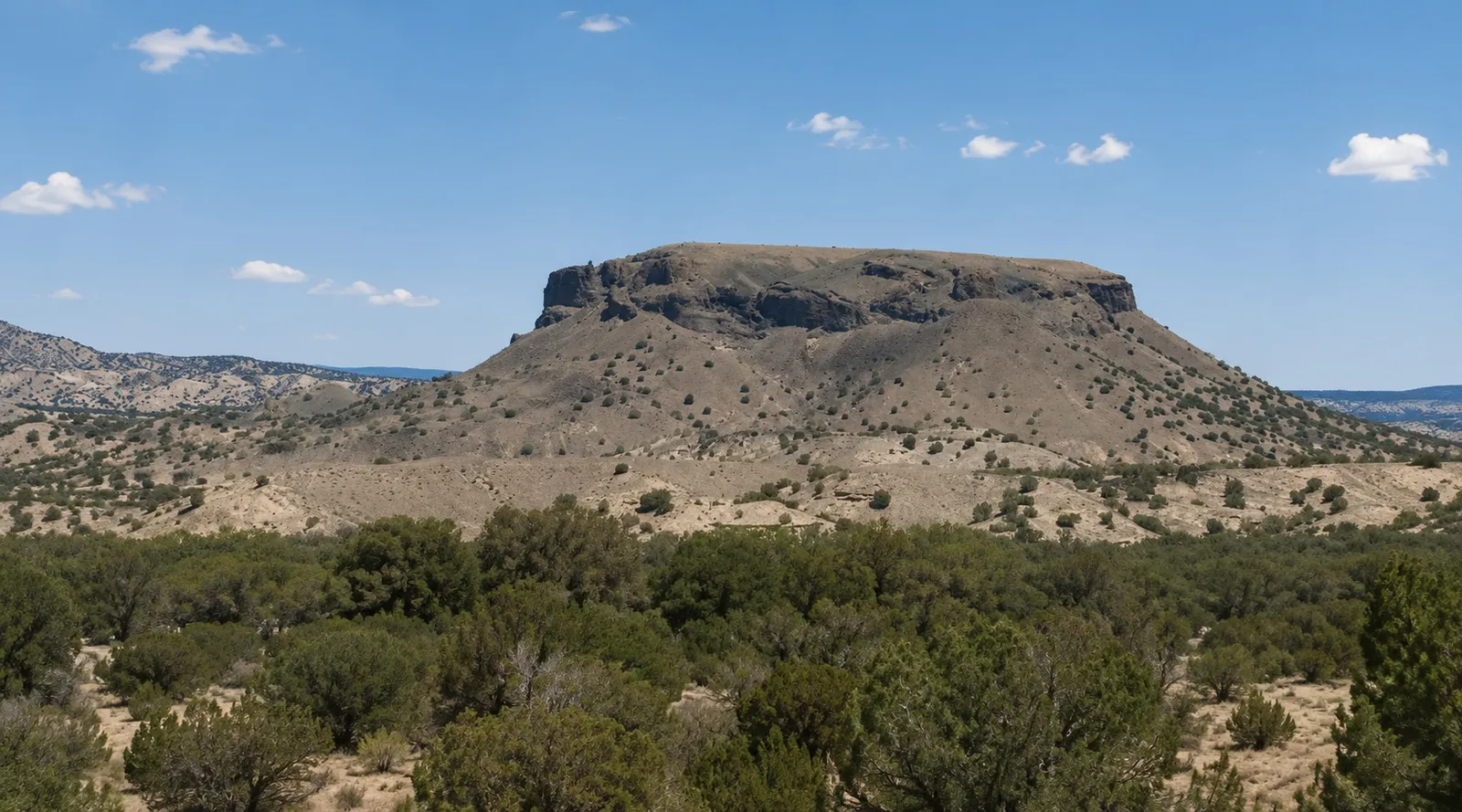 Photograph of Black Mesa at San Felipe Pueblo, New Mexico.