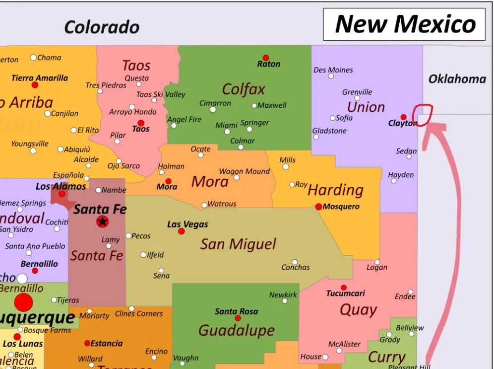 Photograph of Border at Tri State Monument, New Mexico.
