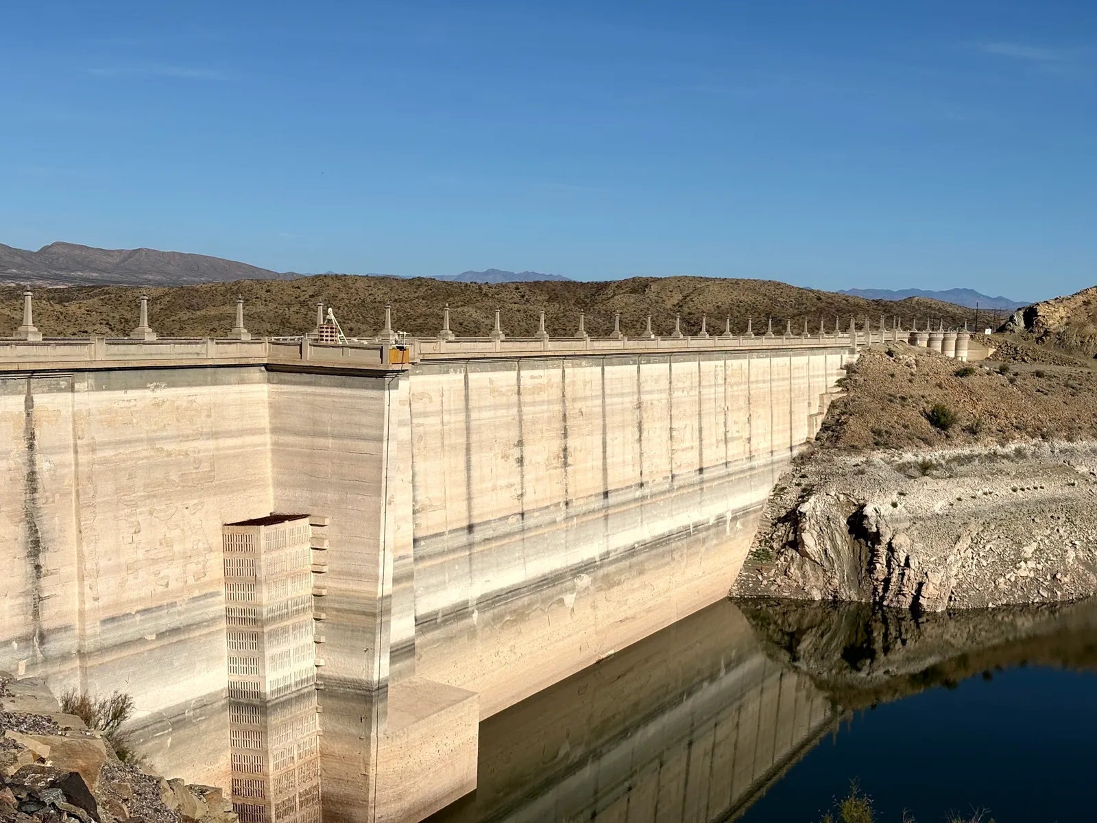 Photograph of Dam at Elephant Butte Lake State Park, New Mexico.