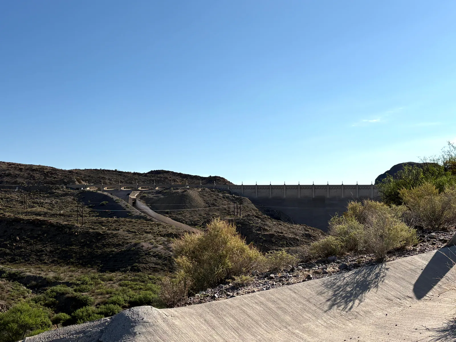 Photograph of Dam4 at Elephant Butte Lake State Park, New Mexico.