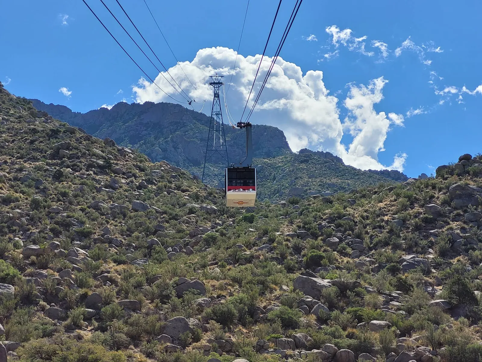 Photograph of Tram at Sandia Peak Tramway, New Mexico.