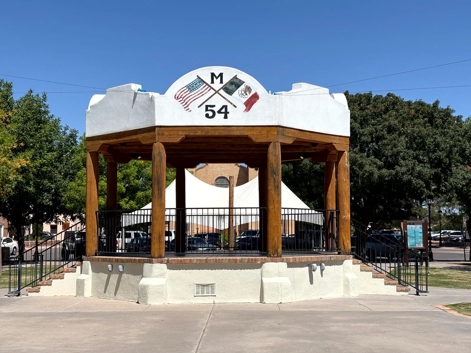 Photograph of Plaza at Mesilla, New Mexico.