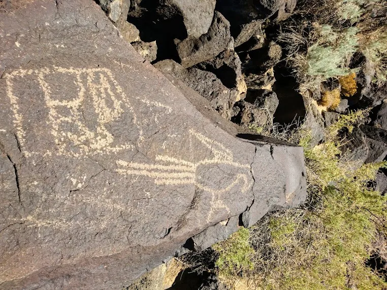 Petroglyphs at Boca Negra Canyon in Petroglyph National Monument
