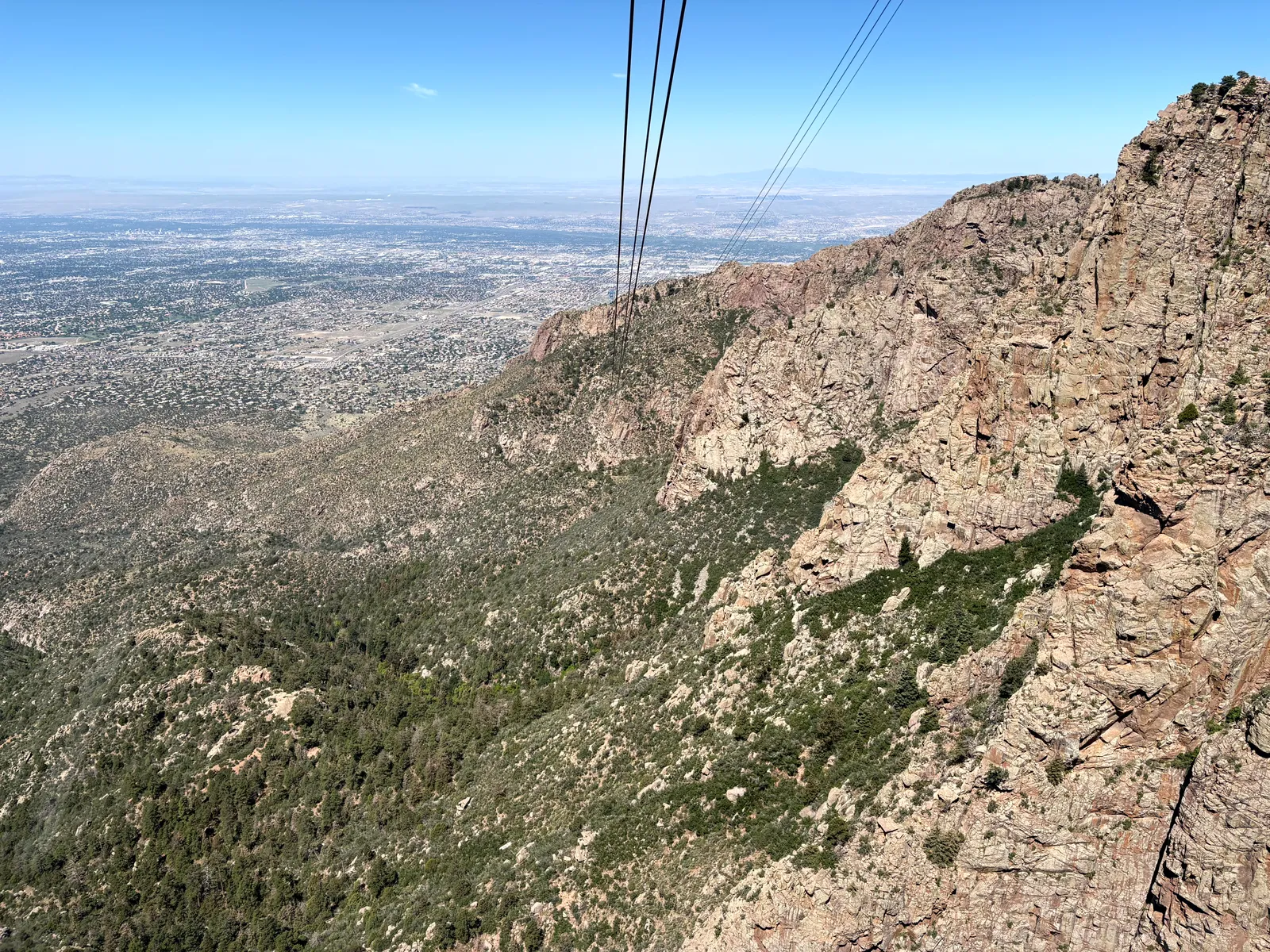 The Sandia Mountains rising above Albuquerque