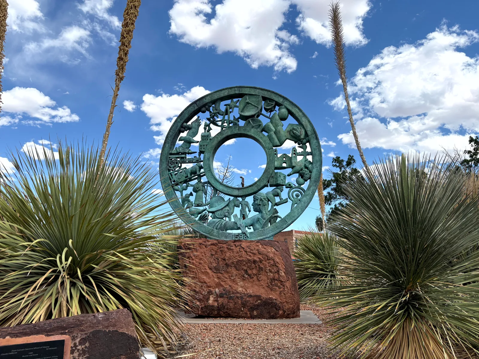 Photograph of Plaza at Socorro, New Mexico.