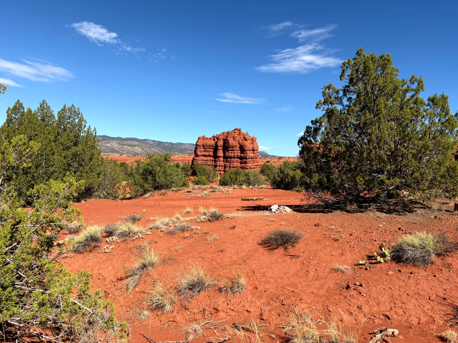 Layered red rock formations in Walatowa Slot Canyon