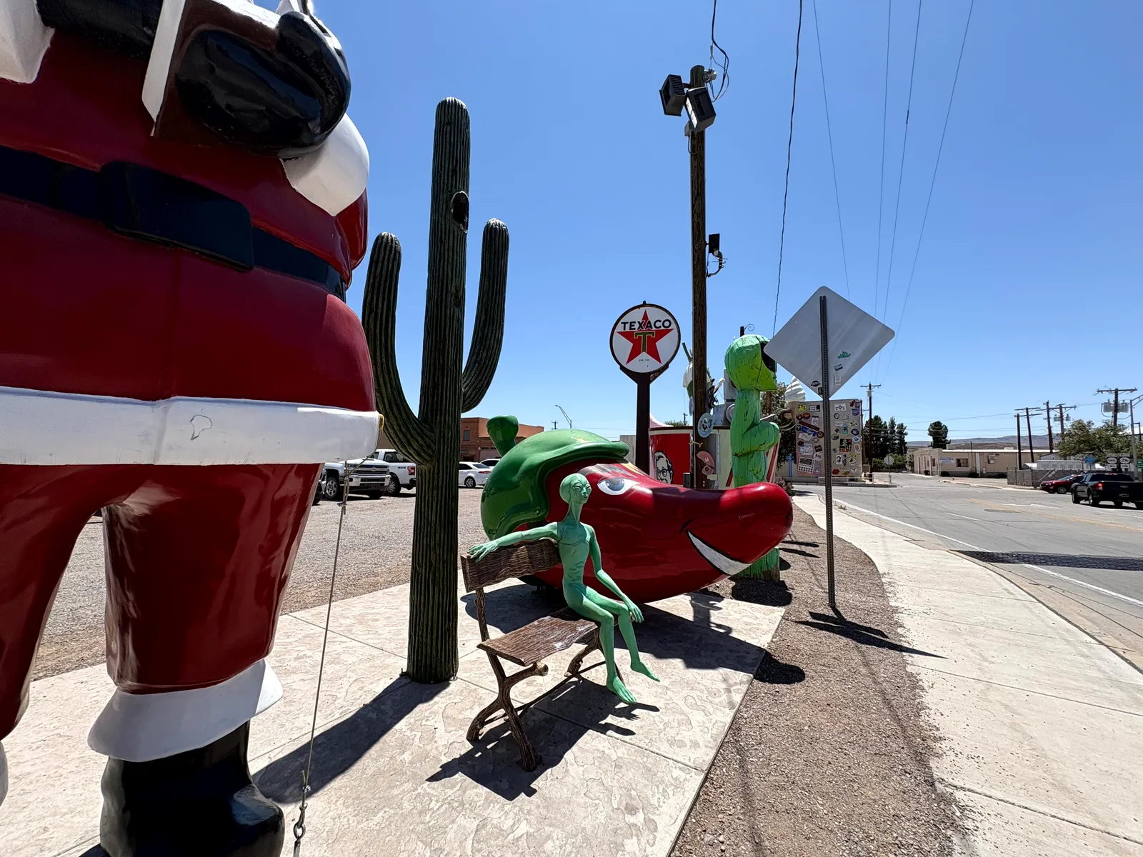 Photograph of Statues at Hatch, New Mexico.