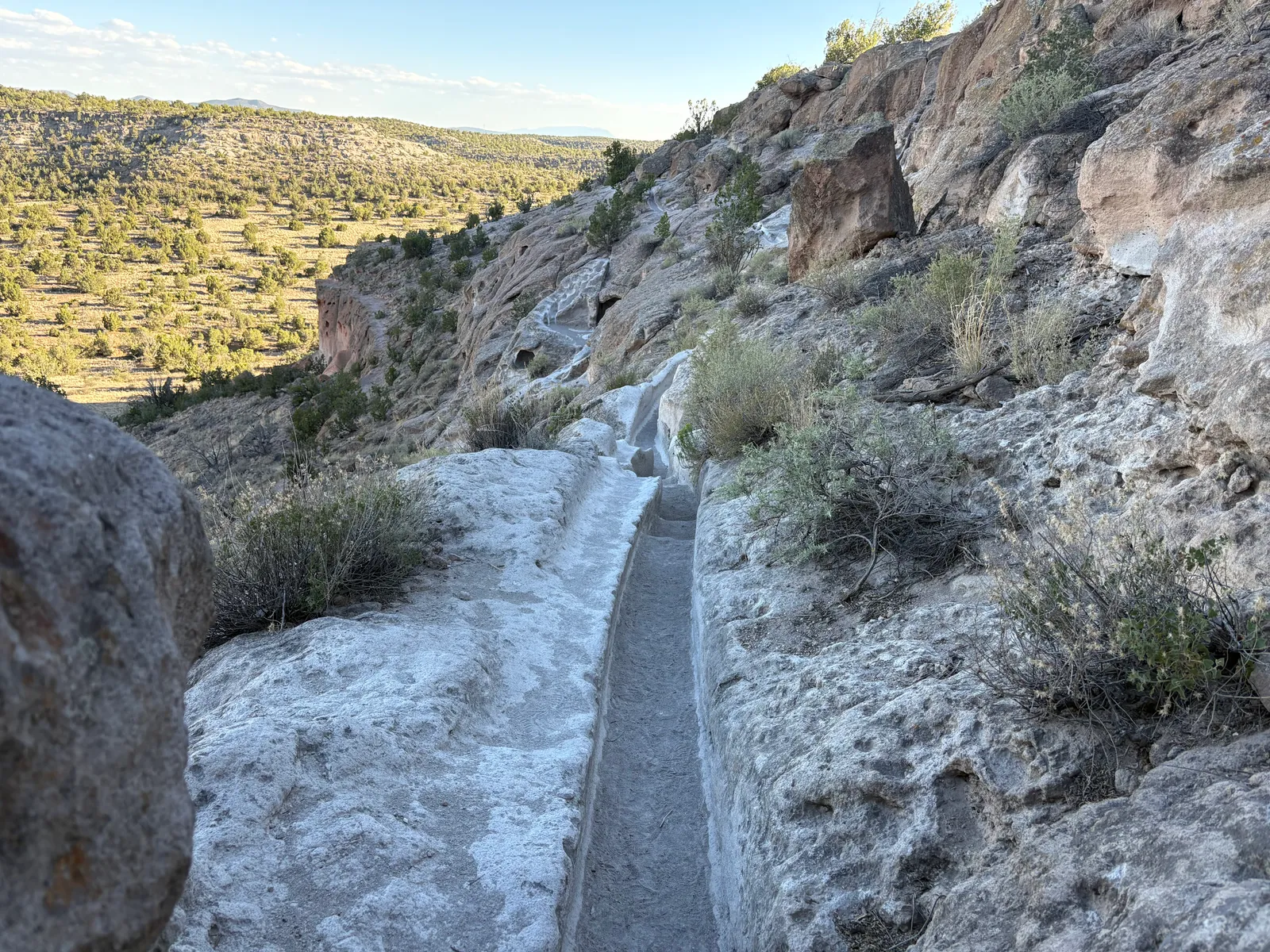 Photograph of Tsankawi Path3 at Tsankawi Prehistoric Site, New Mexico.
