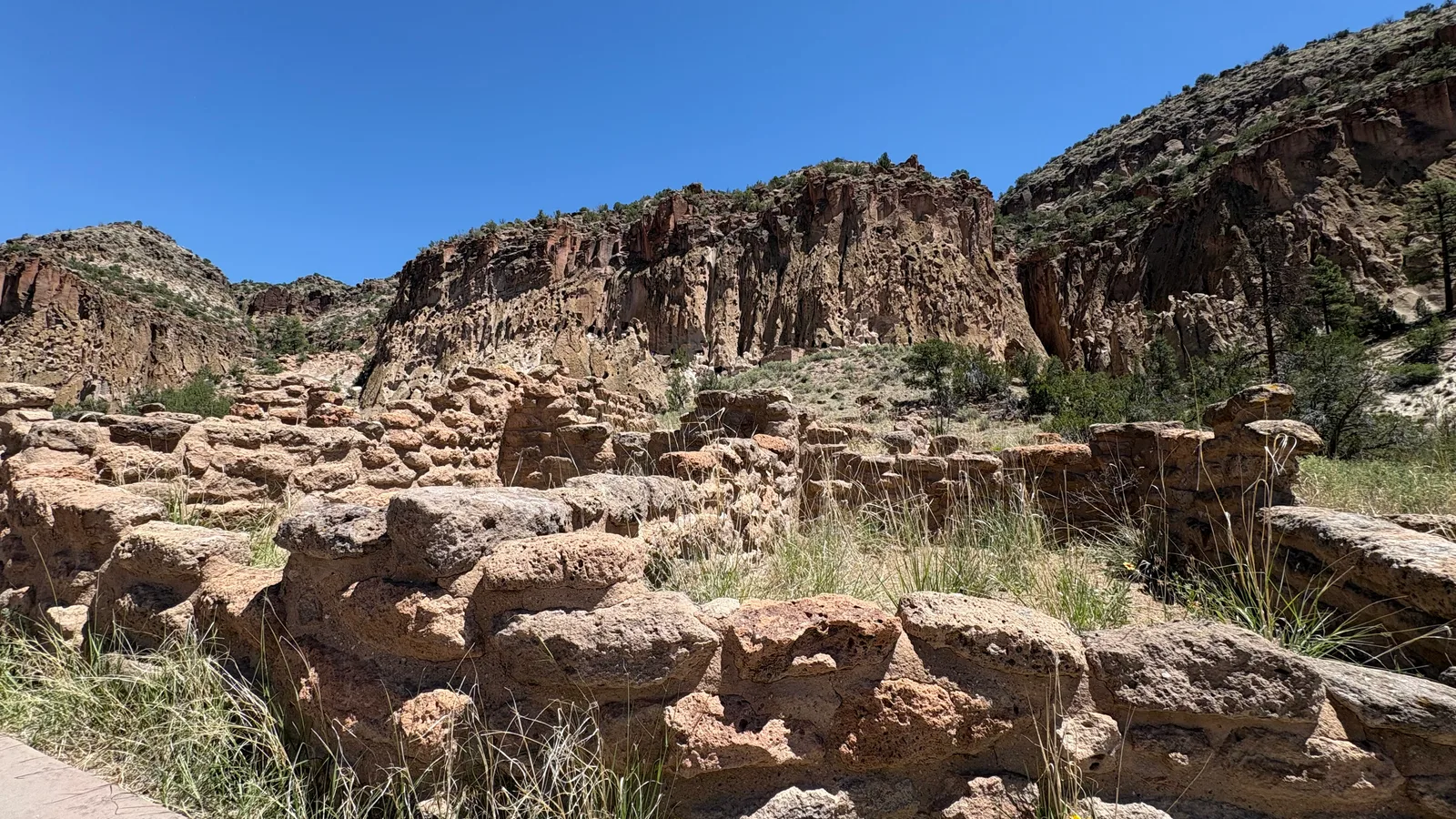 Scenic view of Bandelier National Monument
