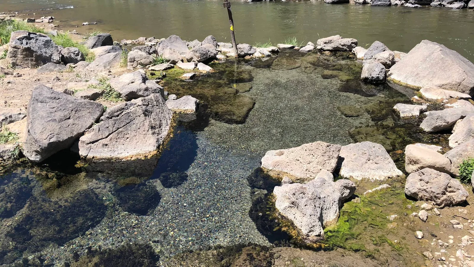 Scenic view of Manby Hot Springs