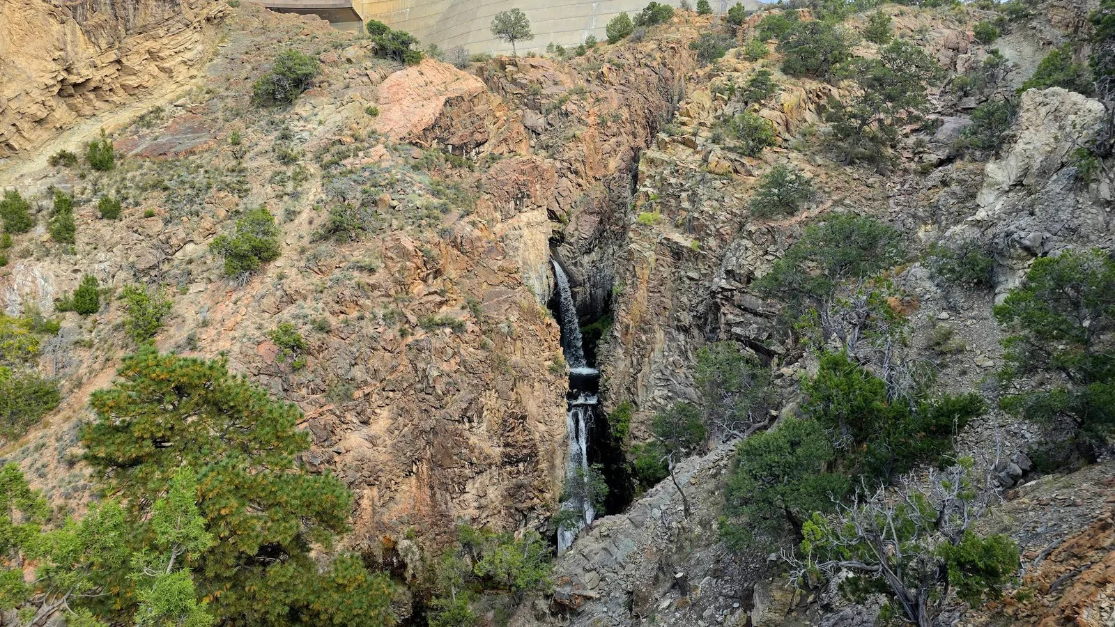 Scenic view of Nambe Falls