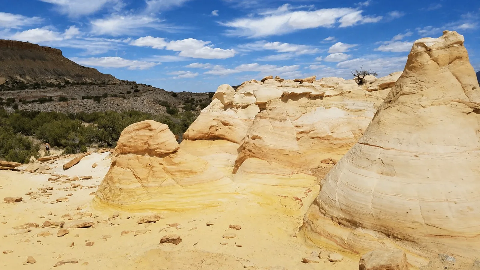 Scenic view of Ojito Wilderness Hoodoos