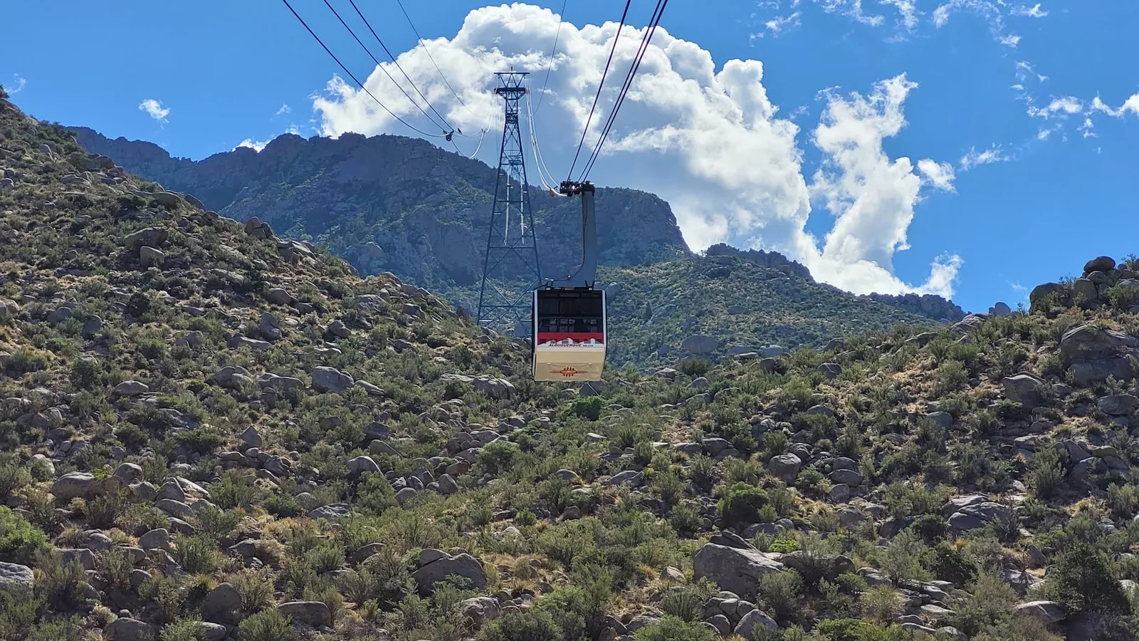 Scenic view of Sandia Peak Tramway