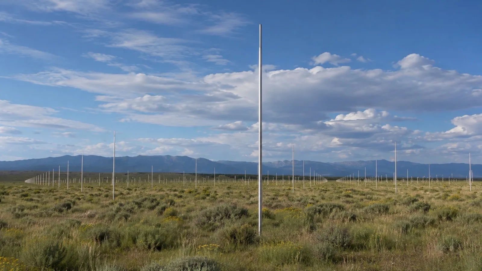 Scenic view of The Lightning Field